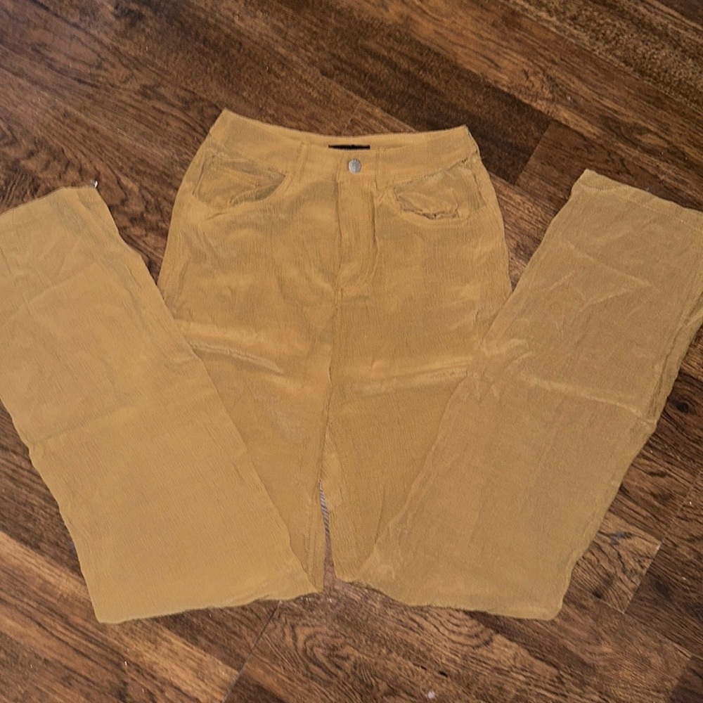 NWT Jluxlabel straight leg tan/beige pants size small